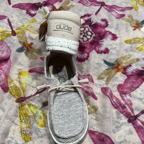 Hey Dude Women's Gray Knit Moccasins - Picture 6 of 7